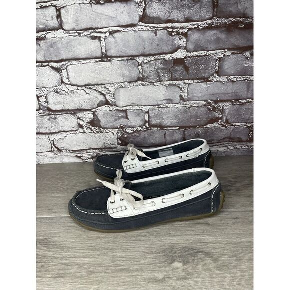 SOUL of AFRICA Nerina Juliet White Blue Leather Bow Ballet Flats Women 7M US/38 - Picture 13 of 16